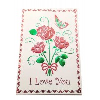 Открытка с конвертом I Love You! Букет 3д (19х13 см) Открытка с конвертом I Love You! Букет 3д (19х13 см)