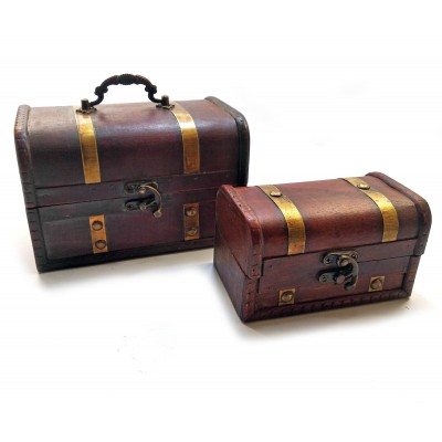 Сундучки деревянные набор 2 шт (18х11,5х11,5 см 13,5х8х8 см)