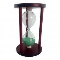 УЦЕНКА. Часы песочные на 15 минут, зеленый песок (14,5×9×9 см)