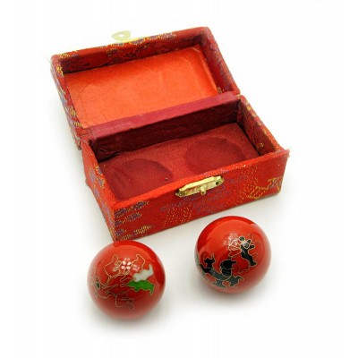 Шары массажные музыкальные Феникс и Дракон красные (d-3,7 см)