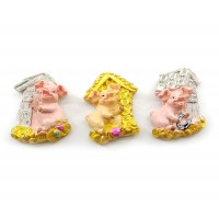 Магнит на холодильник Свинка в домике (24 шт/уп) (5,5х4,5х1,5 см)