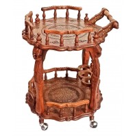 Стол сервировочный круглый розовое дерево (80х64х59 см) Стол сервировочный круглый розовое дерево (80х64х59 см)