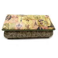 Шкатулка  Париж (9х16х7,5 см) массив дерева