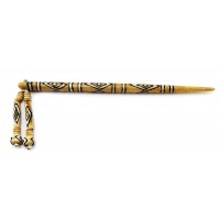 Заколка для волос костяная бежевая (15,5 см) A