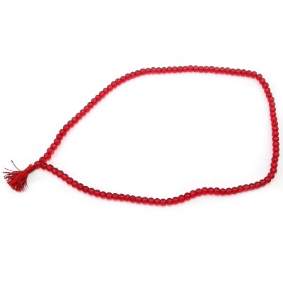 Четки стеклянные красные (Ø=0,6 см 33 см)(108 бусин) Четки стеклянные красные (Ø=0,6 см 33 см)(108 бусин)