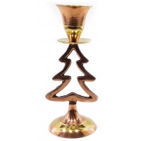 Подсвечник бронзовый омедненный Ёлка (13х5х5 см)