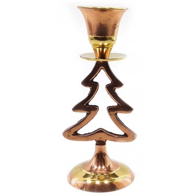 Подсвечник бронзовый омедненный Ёлка (13х5х5 см)