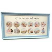 Фоторамка Для новорожденных для мальчиков  (39х20х2 см) голубая