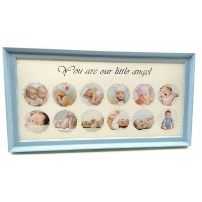 Фоторамка Для новорожденных для мальчиков  (39х20х2 см) голубая