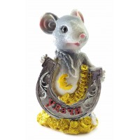 Мышка с подковой копилка (13х9х6 см)B