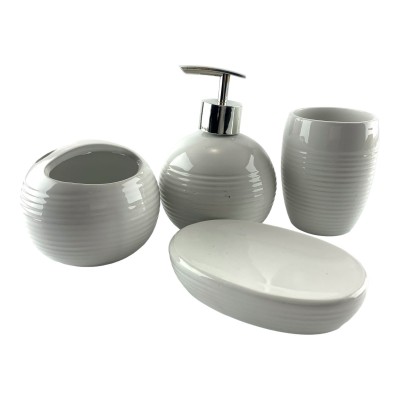 Набор для ванной  керамический белый(17х14х10 см)