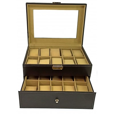 Шкатулка  для часов на 20 шт (28х20х16 см)