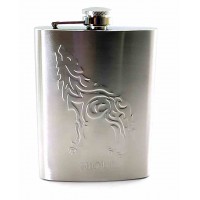 Фляга из нерж.стали Волк (230 мл.)(13,5х10х2 см) Фляга из нерж.стали Волк (230 мл.)(13,5х10х2 см)