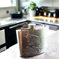 Фляга из нерж.стали Рыбацкая ( 11,1х 9,3х 2,4 см)