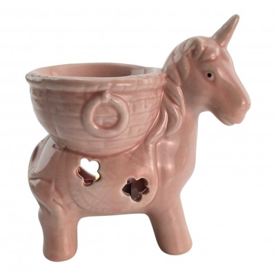Аромалампа керамическая  розовая Единорог (11х11х6,5 см)