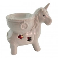 Аромалампа керамическая белая Единорог (11х11х6,5 см)