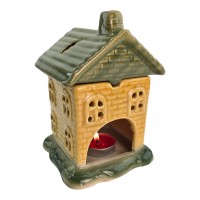 Аромалампа керамическая Домик зеленая крыша (12,8 х 10 х 11 см)B Аромалампа керамическая Домик зеленая крыша (12,8 х 10 х 11 см)B