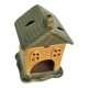 Аромалампа керамическая  Домик зеленая крыша (12,8 х 10 х 11 см)B