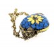 Аромакулон Сердце бронзовый инкрустирован бирюзой (5,5х4,5х2 см)