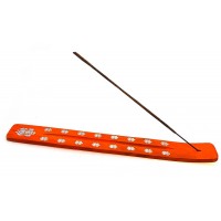 Подставка под благовония Ганеша деревянная оранжевая (26х4х1 см)