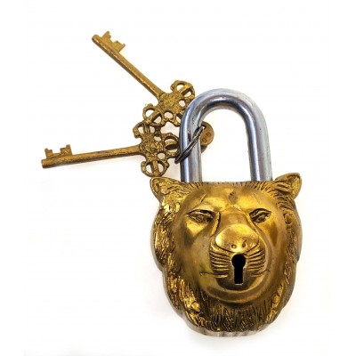 Тибетский бронзовый замок Лев (14х8,5х5 см)(730 г) Тибетский бронзовый замок Лев (14х8,5х5 см)(730 г)