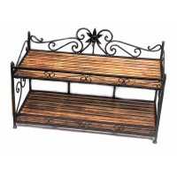 Подставка для обуви металл дерево (79х45х33 см)