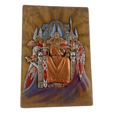 Панно Род(37х25,5х2,4 см),резное ,отделано патиной и лаком, массив дерева.