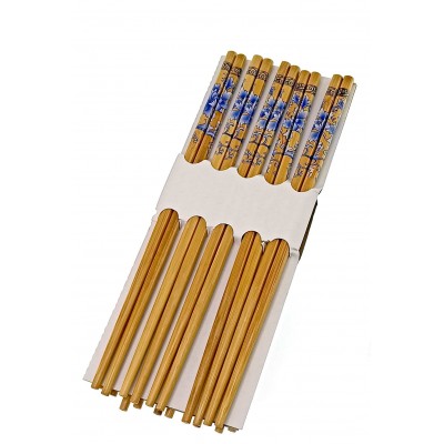Палочки для еды бамбуковые (10 пар) (24,5х9х1,5 см)