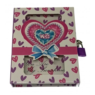 Блокнот  с замком для девочек (2 ключа)(16,5х13х3 см)B