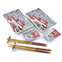 Сервиз для суши Цветение сакуры (2 персоны)(28х28,3х3,5 см) Сервиз для суши Цветение сакуры (2 персоны)(28х28,3х3,5 см)