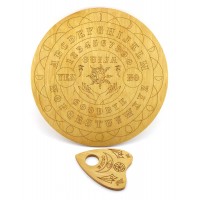 Спиритическая доска OUIJA Круглая светлая на английском языке (d=36,5см×0,8см)