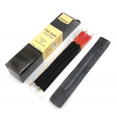Palo Santo 40 Stiks with Incense Holder (Благовония 40 штук с деревянной подставкой)(Tulasi) Palo Santo 40 Stiks with Incense Holder (Благовония 40 штук с деревянной подставкой)(Tulasi)