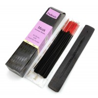Musk 40 Stiks with Incense Holder (Благовония  40 штук  с деревянной подставкой)(Tulasi)