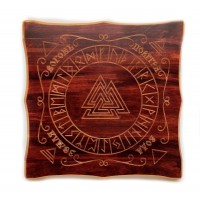 Рунический алтарь Эксклюзивный на украинском языке (29×29×1,8 см), массив дерева, резной Рунический алтарь Эксклюзивный на украинском языке (29×29×1,8 см), массив дерева, резной