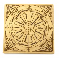 Таблица для работы с маятником Чакровая светлая (18х18х0,4 см)