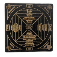 Таблица для работы с маятником Любовной магии темная (18х18х0,4 см)