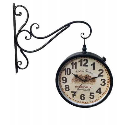 Часы станционные двухсторонние (d-30 см 50х55х9 см)