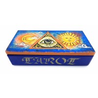 Шкатулка для карт таро Всевидящее око (200*100*55см),массив дерева,расписано вручную.