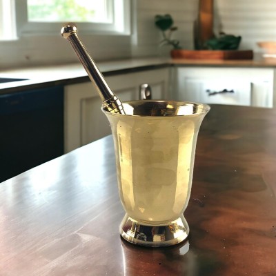 Ступка с пестиком бронзовая (d-8.5 см. h-10.7см)