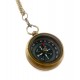 Компас карманный на цепочке бронза (d-3.3,h-1,1 см)