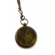 Компас карманный на цепочке бронза (d-3.3,h-1,1 см)