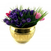 Кашпо « Золотистая Роскошь» ( 15х 21 см) Кашпо « Золотистая Роскошь» ( 15х 21 см)