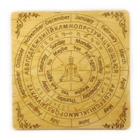 Таблица для работы с маятником Классическая на английском языке, светлая (26х26х0,8см)