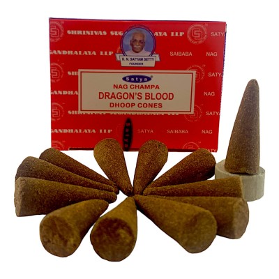 Dragon's Blood Dhoop Cone (Кровь Дракона)(Satya) 12 конусов в упаковке Dragon's Blood Dhoop Cone (Кровь Дракона)(Satya) 12 конусов в упаковке