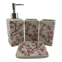 Набор для ванной  керамический Розовая Сакура