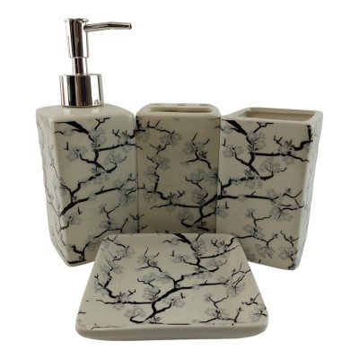 Набор для ванной  керамический Белая Сакура