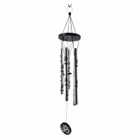 Музыка ветра Om серебристый (5 трубок)