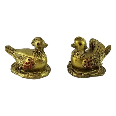 Статуэтки Утки-мандаринки Золотые крылья успеха (6х5х4 см)