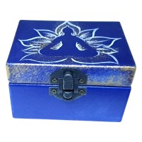 Шкатулка Маятник (9х7х6 см),для хранения биоэнергетических маятников синяя.