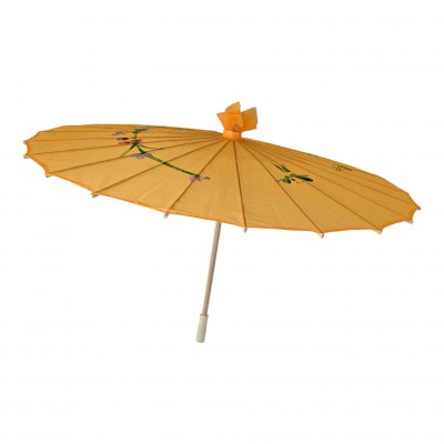 Зонтик из бамбука и шелка желтый ( 55х 82 см) Зонтик из бамбука и шелка желтый ( 55х 82 см)